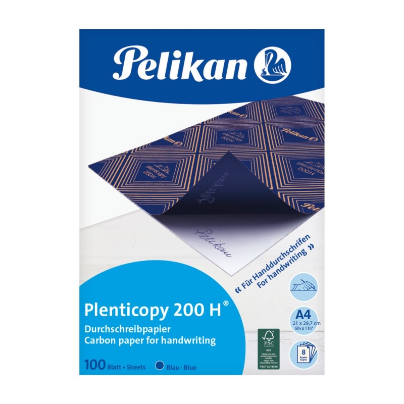 Indigo A4 Pelikan - 200 H, albastru, 100 coli/top, 404426