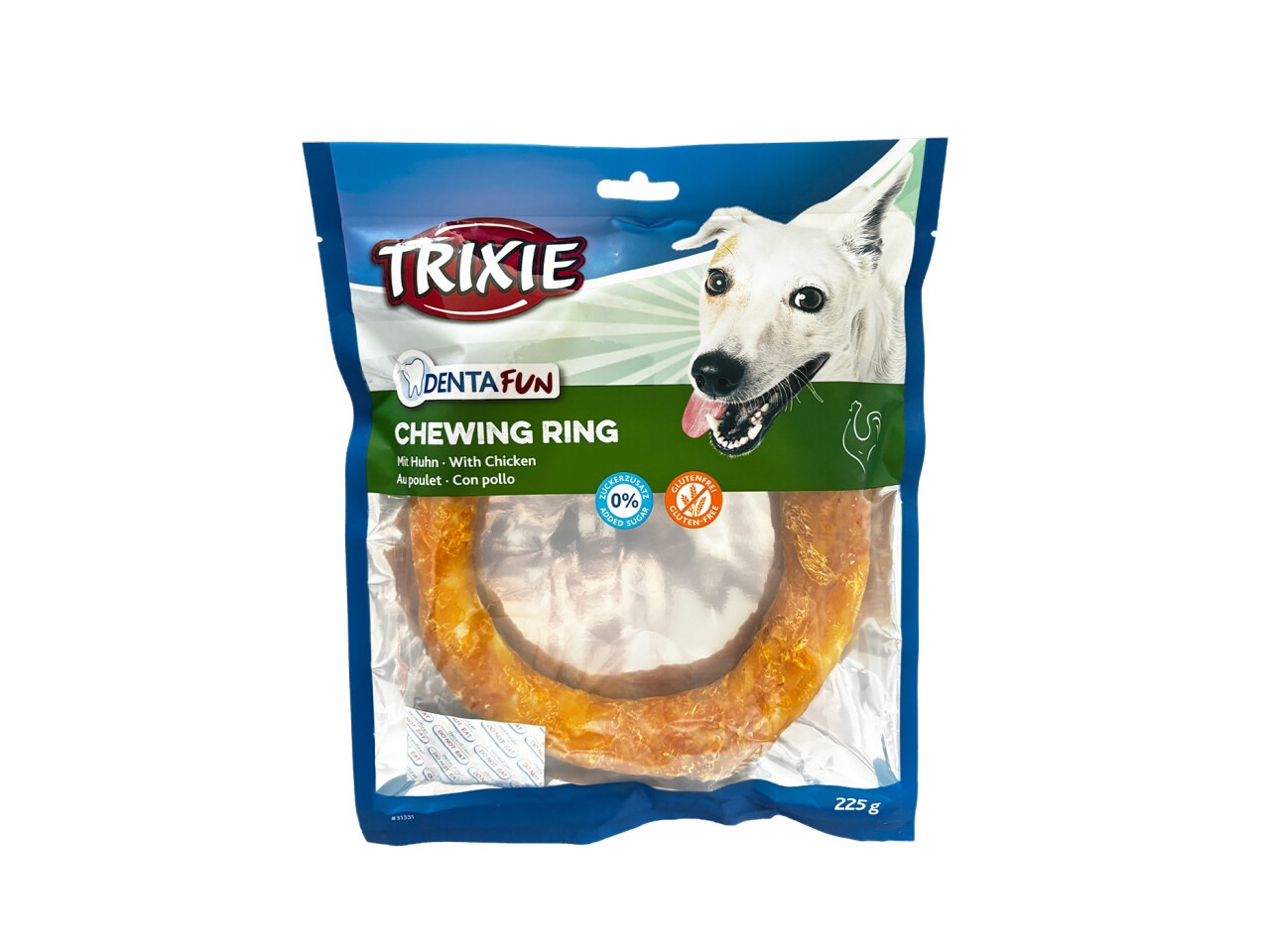 Trixie Recompensa Pentru Caini, Denta Fun, Inel Presat Cu Pui, 20 cm/225 g, 31331