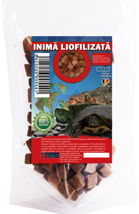 Hrana pentru broaste testoase Exo Inima liofilizata 35g