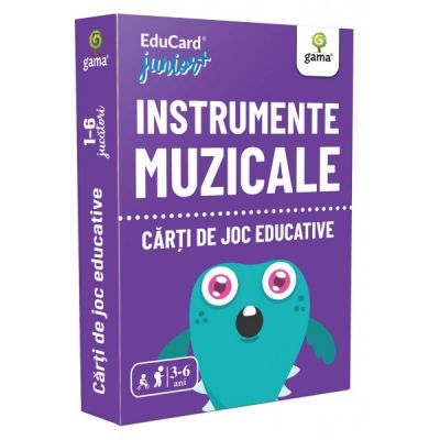 Instrumente muzicale. EduCard Junior plus. Carti de joc educative