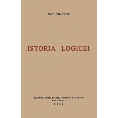 Istoria logicei - Nae Ionescu