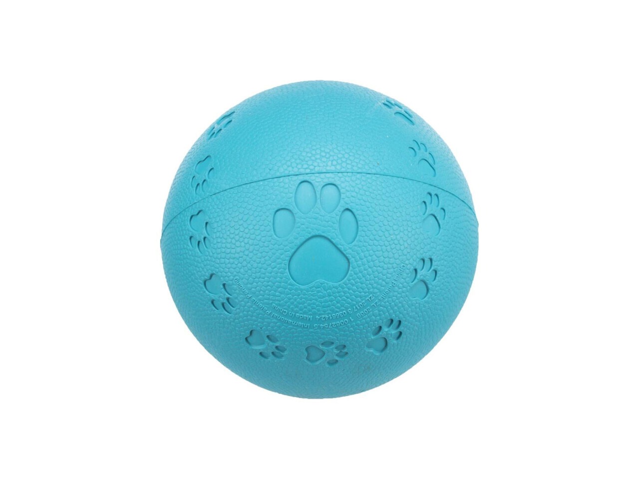 Trixie Jucarie Pentru Caini, Minge, Cauciuc, Cu Sunet, 9 cm, Albastru Petrol, 34863