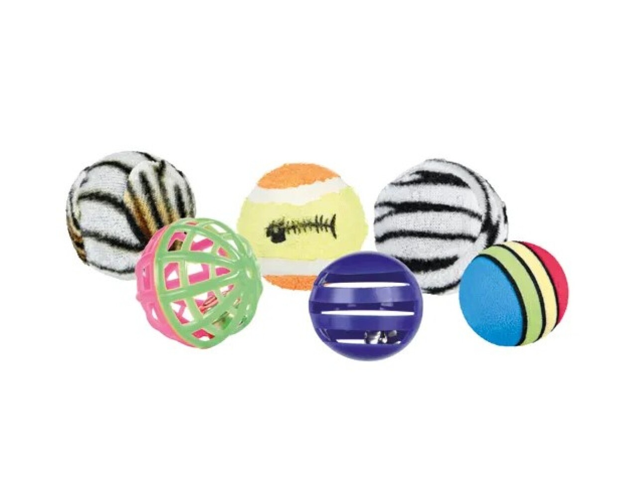 Trixie Jucarie Pentru Pisici, Set 6 X Mingi, 4 cm 4523