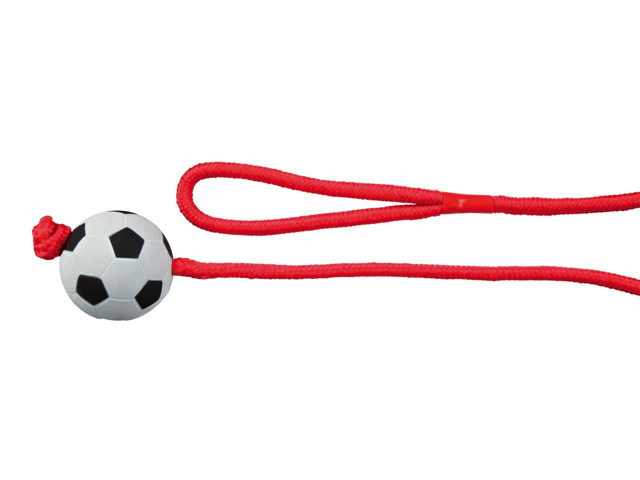 Trixie Jucarie Pentru Caini, Minge Fotbal Pe Sfoara, Plutitoare, 6 cm/1.00 m, 3307