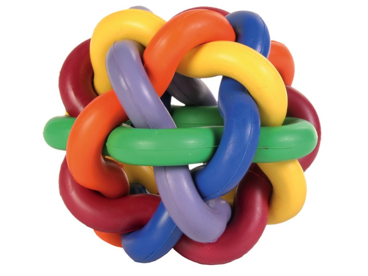 Trixie Jucarie Pentru Caini, Minge Innodata, Cauciuc, 10 cm, Multicolora, 32622