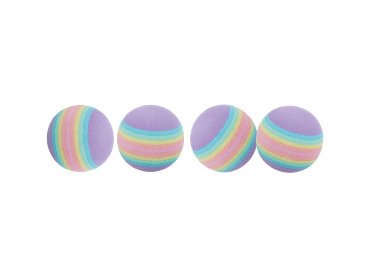 Trixie Jucarie Pentru Pisici, Set 4 X Mingi Curcubeu, 4 cm 4097