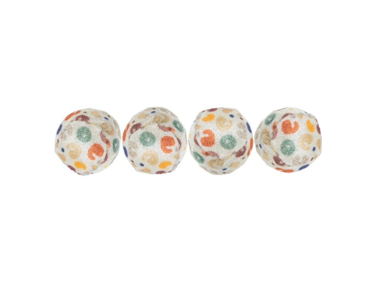 Trixie Jucarie Pentru Pisici, Set 4 Mingi Cu Imprimeu Leopard, 4 cm, 4109