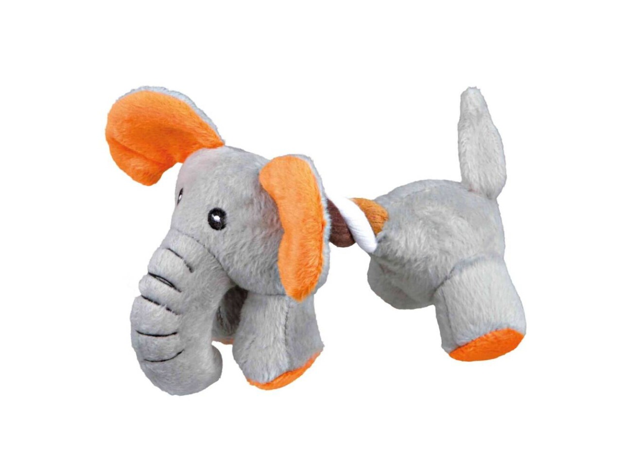 Trixie Jucarie Pentru Caini, Elefant Cu Sfoara, Plus, Cu Sunet, 17 cm, 3582