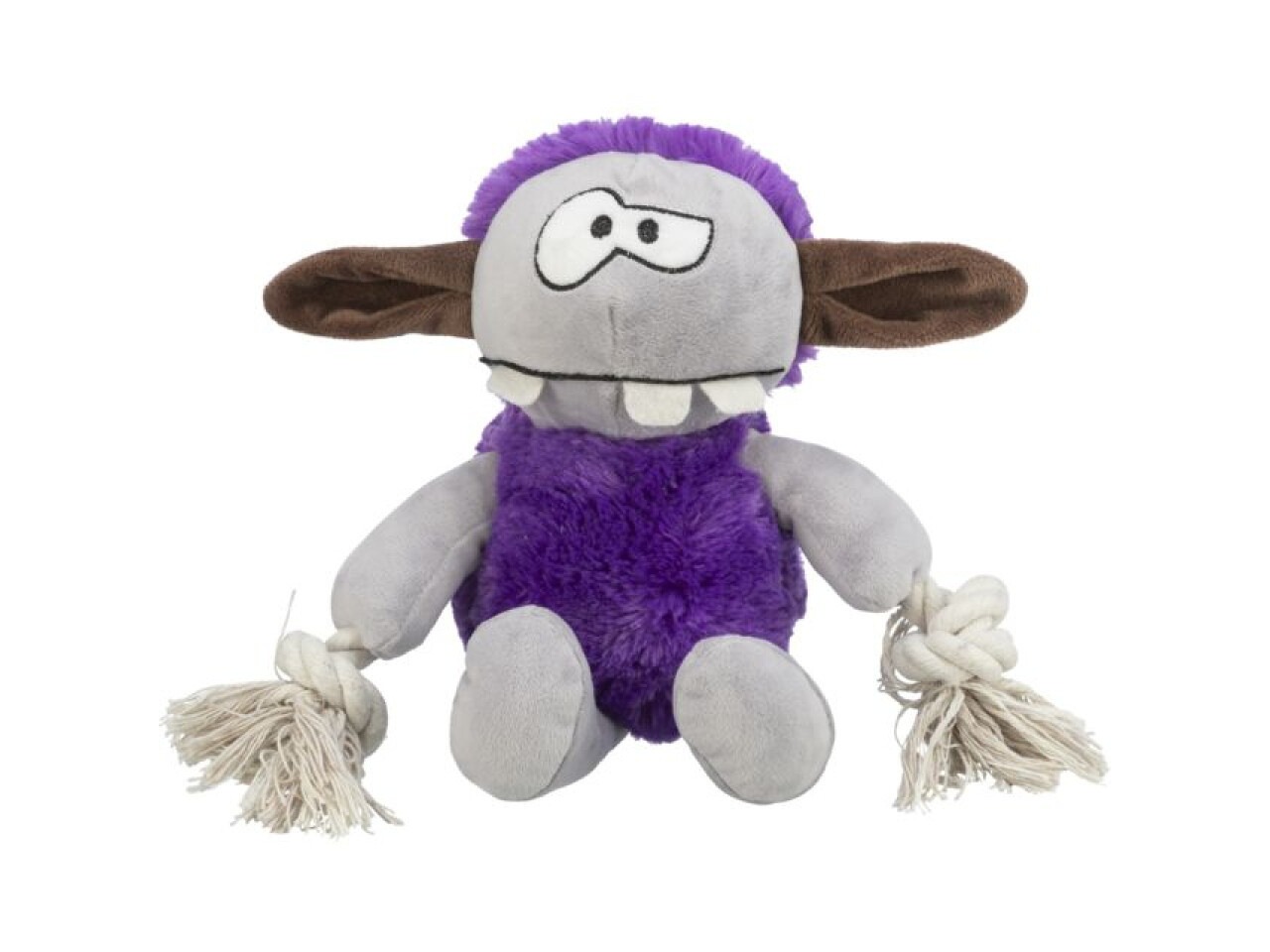 Trixie Jucarie Pentru Caini, Monstru, Plus/Sfoara, Cu Sunet, 32 cm, Violet, 34723