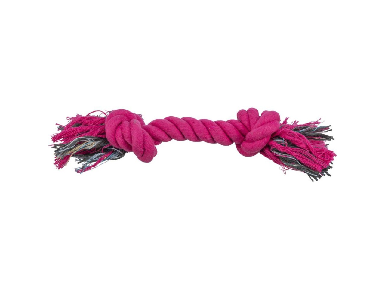 Trixie Jucarie Pentru Caini, Sfoara Cu 2 Noduri Mari 26 cm/125 g, Roz, 3272