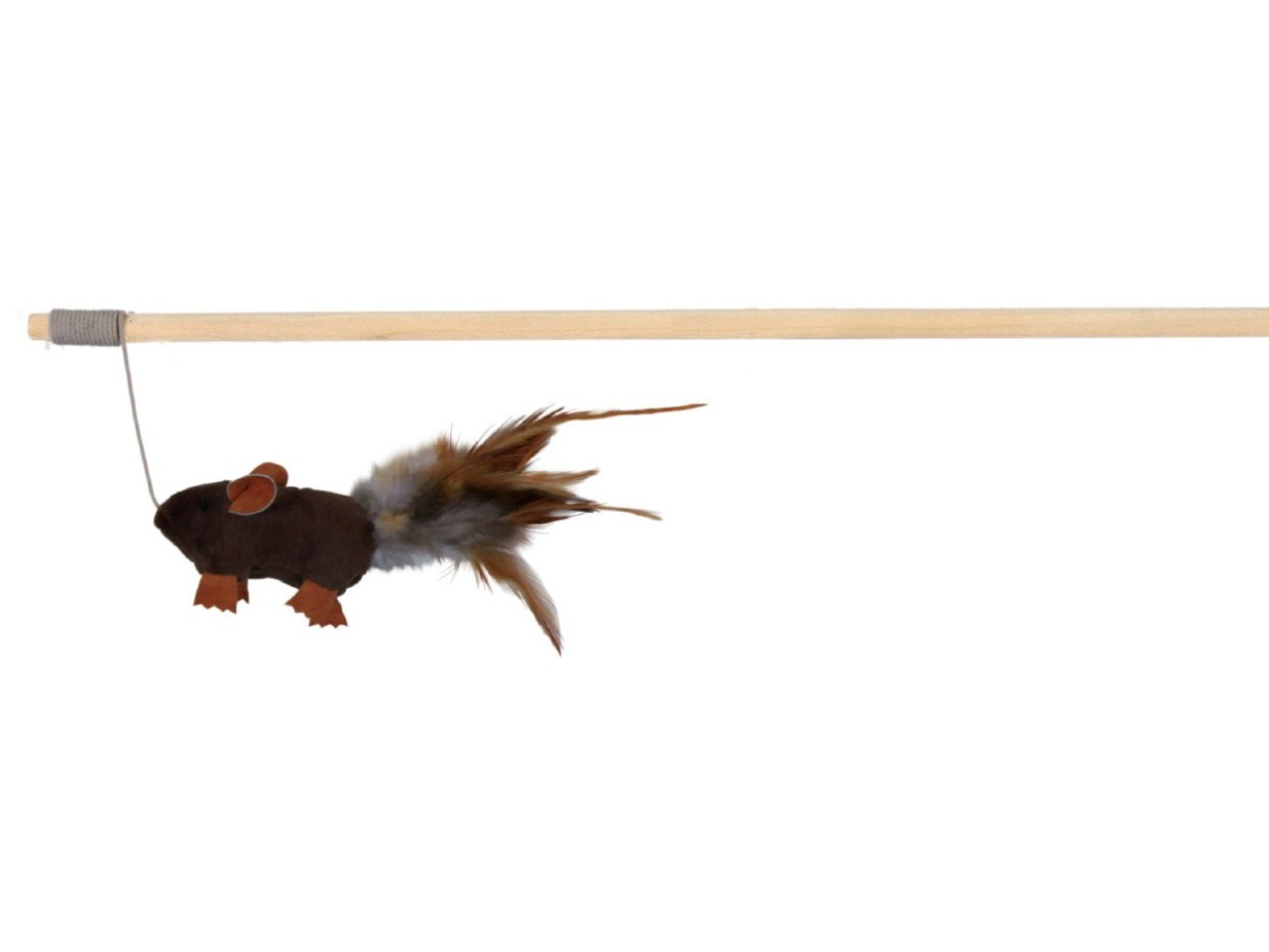 Trixie Jucarie Pentru Pisici, Undita Din Lemn, Cu Soarece, 50 cm 45801