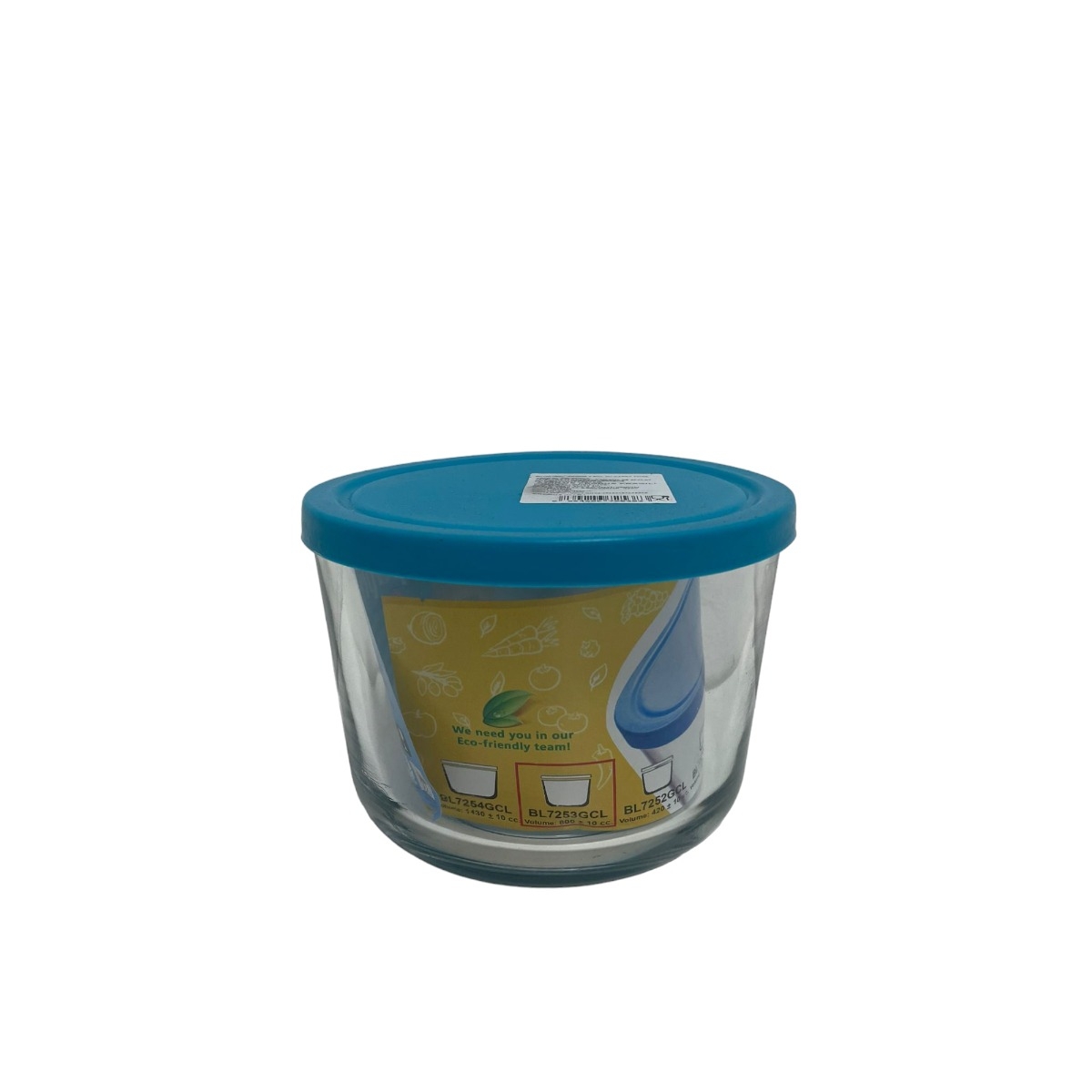 KAVEH CASEROLA STICLA CU CAPAC ROTUNDA MIJLOCIE 0.8L BL7253
