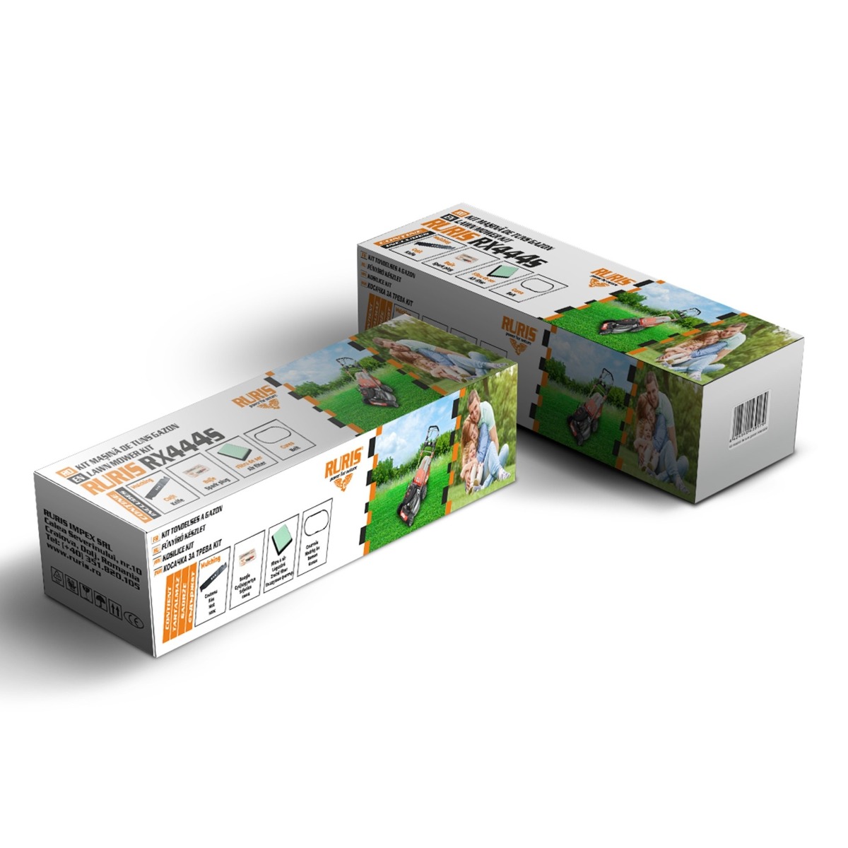 Kit Masina De Tuns Gazon Ruris 444S {Cutit Mulching, Curea, Filtru Aer, Bujie, Kit Surub}