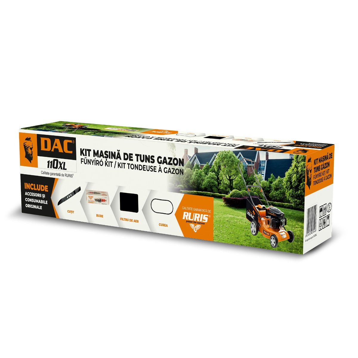 Kit Masina De Tuns Gazon Dac110Xl {Cutit, Curea, Filtru Aer, Bujie, Kit Surub}