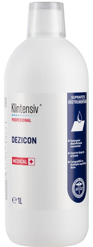 Dezinfectant concentrat de nivel inalt pentru suprafete 1L, Klintensiv Dezicon