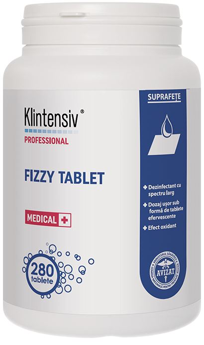Dezinfectant concentrat tablete clorigene 280 buc, Fizzy Tablet Klintensiv