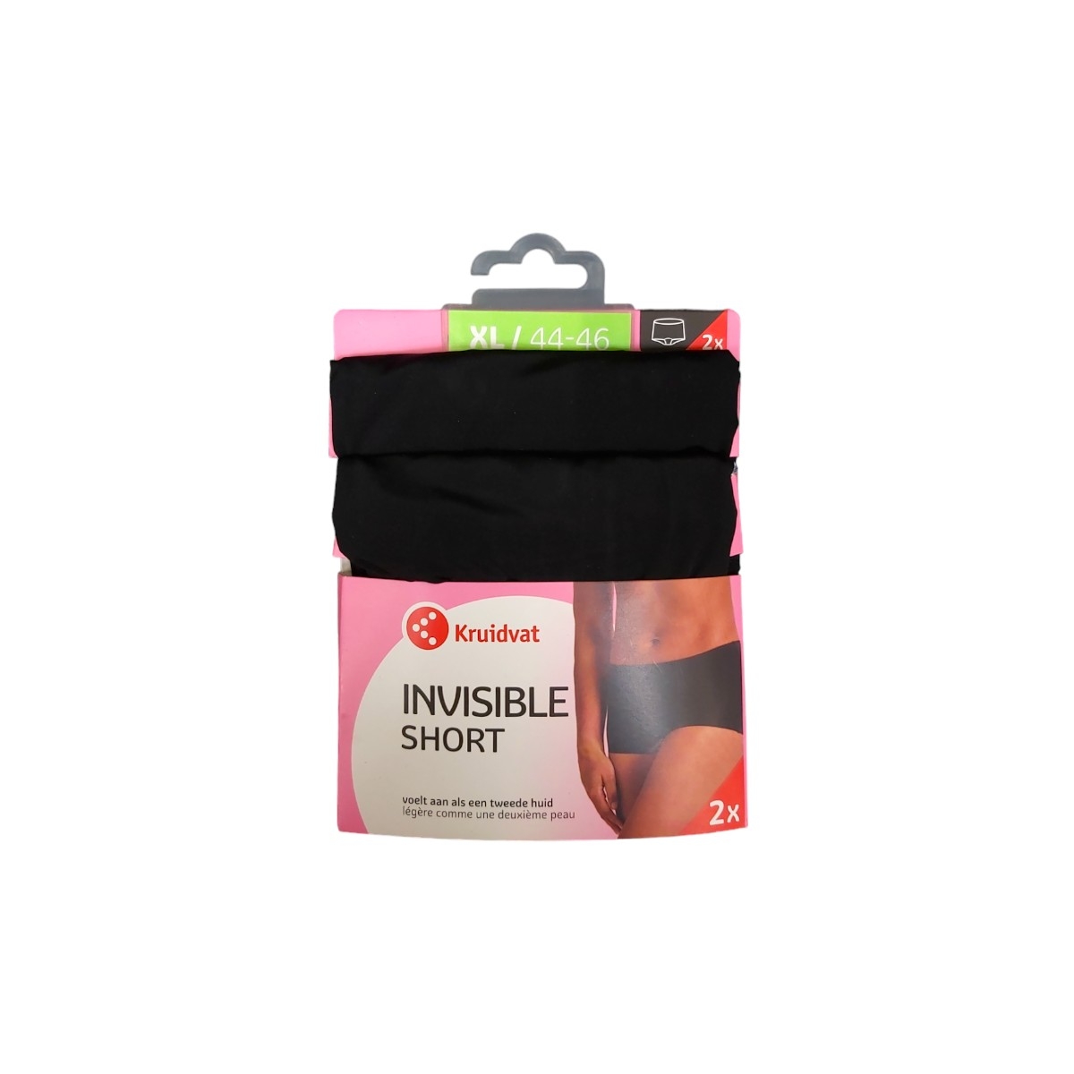 KRUIDVAT SET 2 PERECHI CHILOTI DAMA INVISIBLE SHORT DIVERSE MARIMI