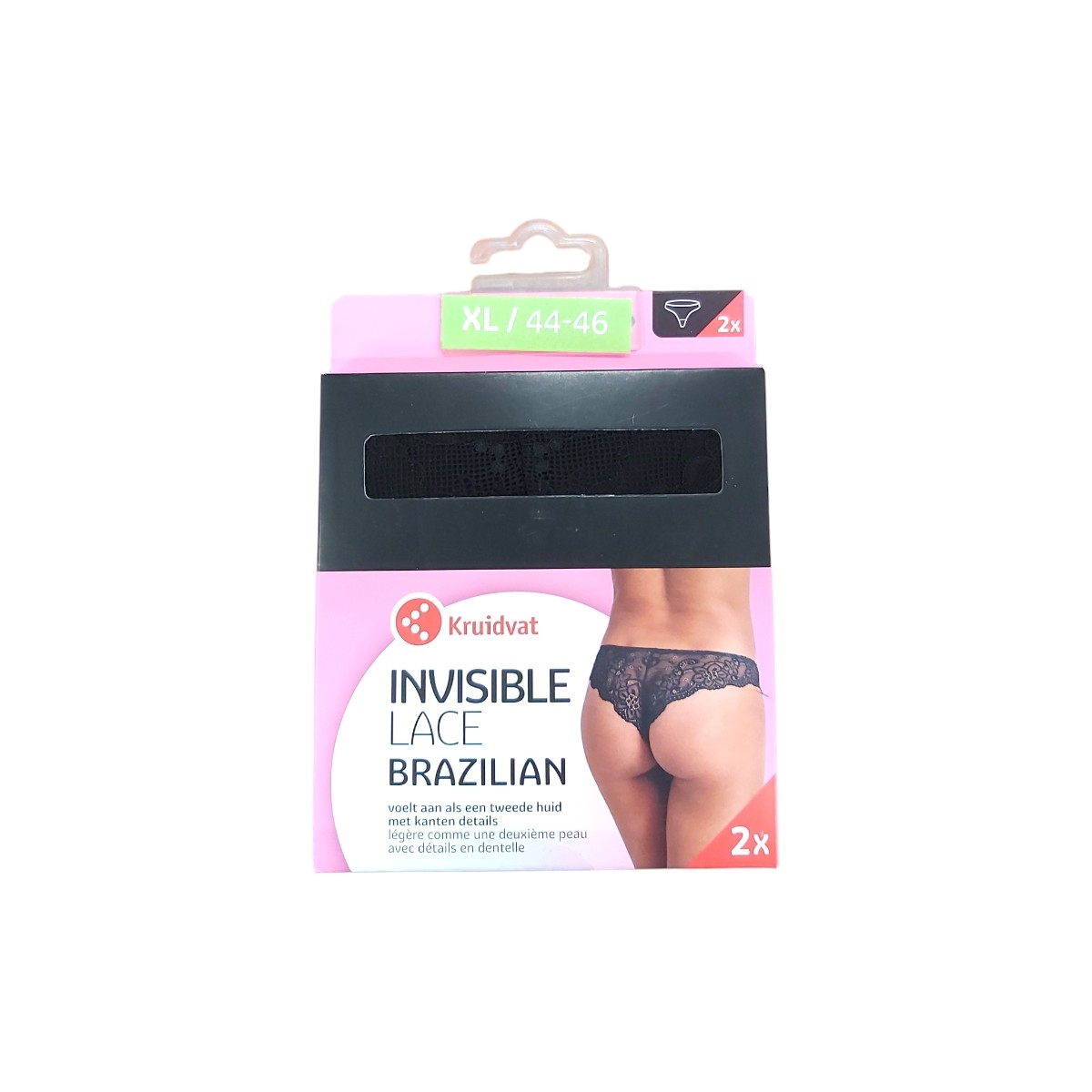 KRUIDVAT SET 2 PERECHI CHILOTI DAMA LACE INVISIBLE DIVERSE MARIMI