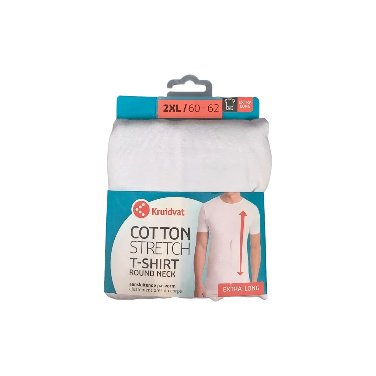 KRUIDVAT TRICOU COTTON STRETCH EXTRA LONG