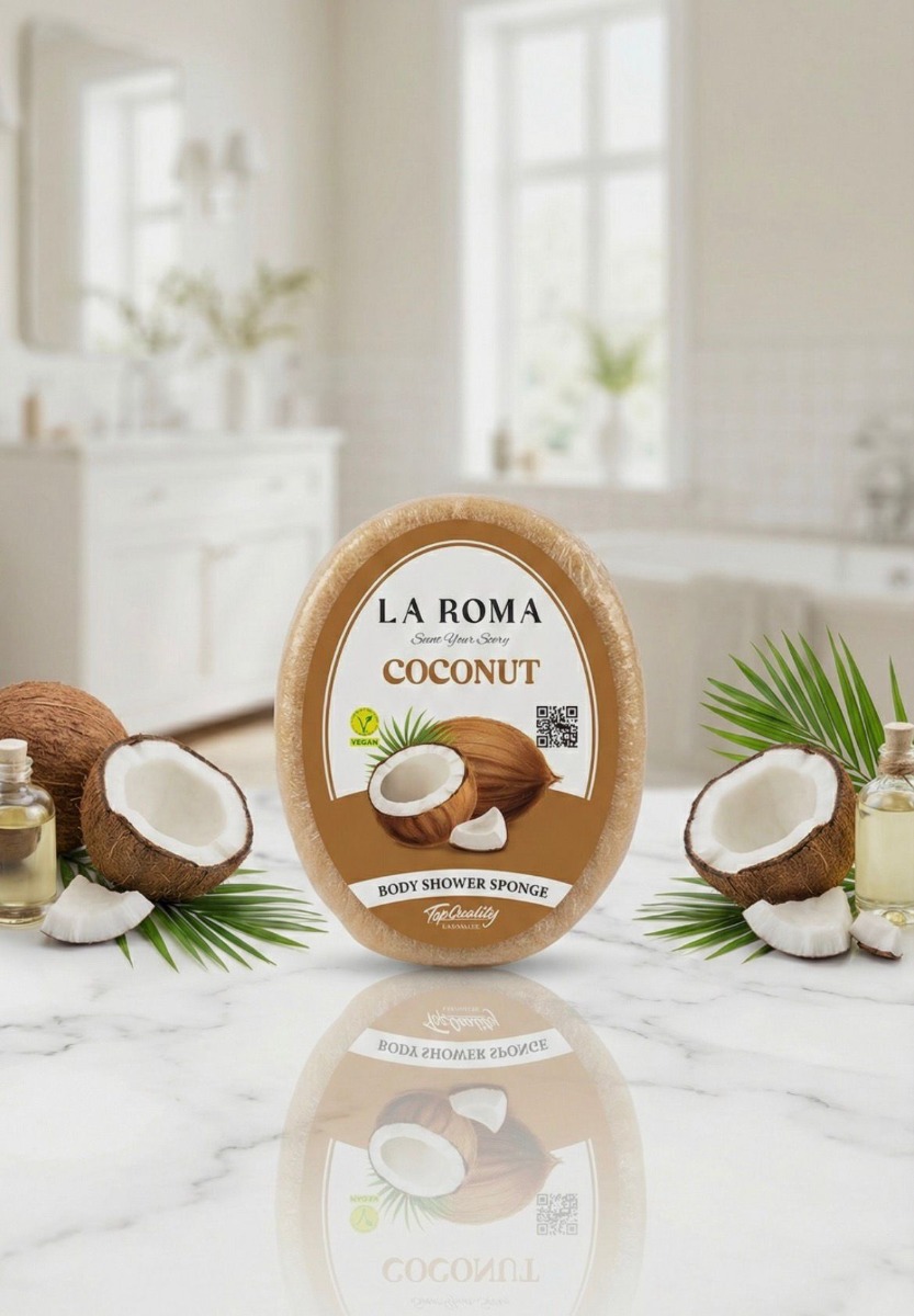 Burete cu sapun vegan, 130g, Coconut, La Roma