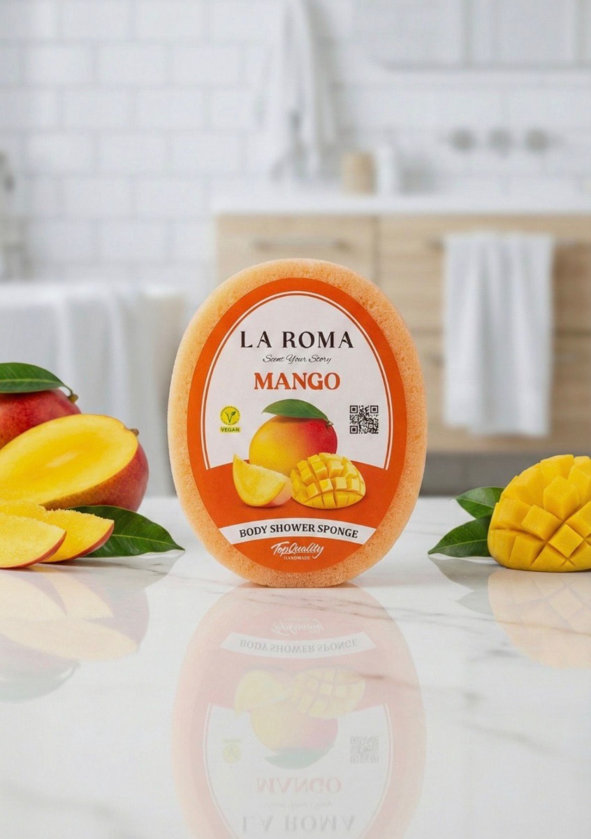 Burete cu sapun vegan, 130g, Mango, La Roma