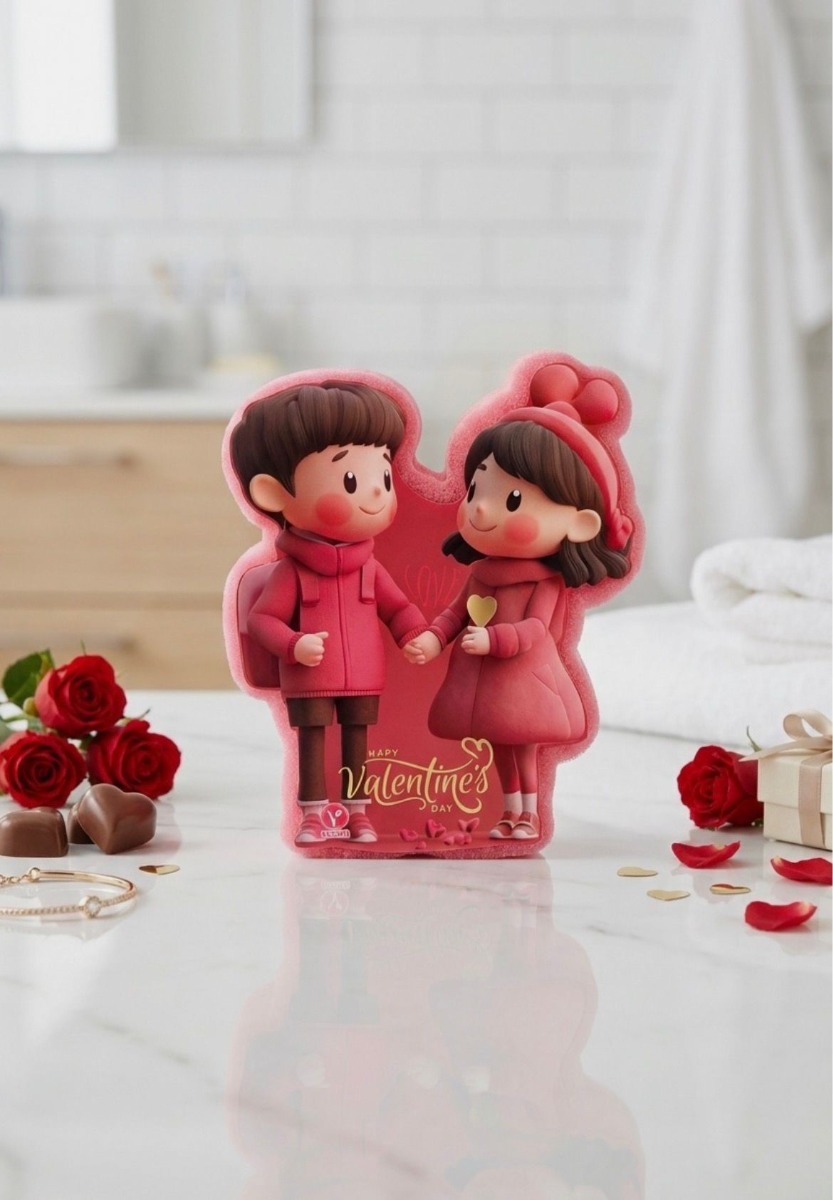 Burete cu sapun vegan, 130g, Figurine, Happy Valentines Day, La Roma