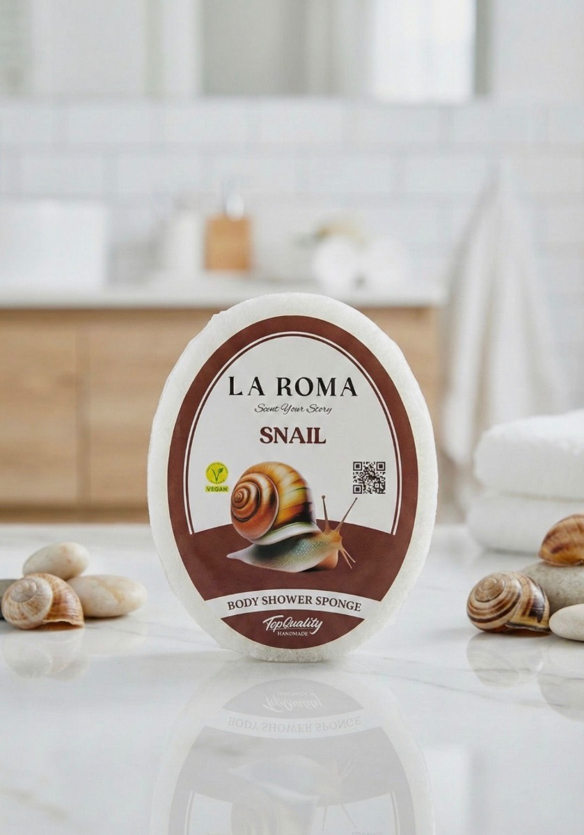 Burete cu sapun vegan, 130g, Snail, La Roma