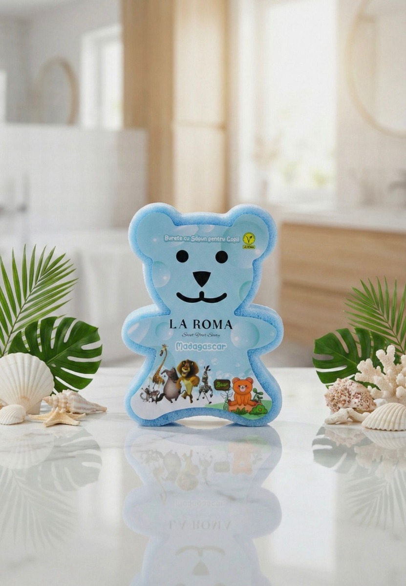 Burete cu sapun vegan, 150g, Ursulet, Madagascar, La Roma