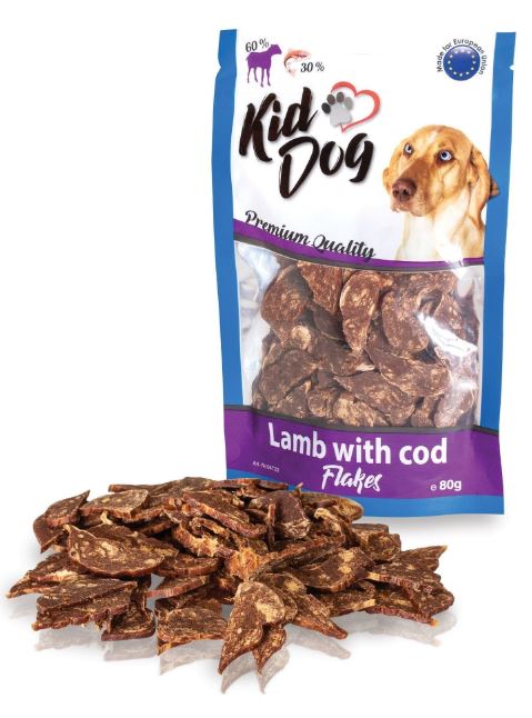 Recompense Pentru Caini, Fulgi De Miel Cu Cod, 80 g, A04723