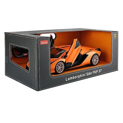 Masina cu telecomanda Lamborghini Sian portocaliu cu scara 1 la 14, Rastar