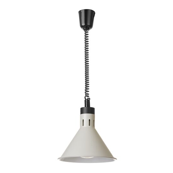 Lampa de caldura conica, HENDI, alba, diametru 275x(H)250mm, 230V/250W