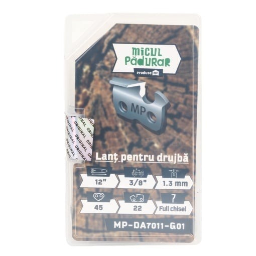 Lant Micul Padurar, 12in 3/8in 1.3mm 45P 22D full-chisel