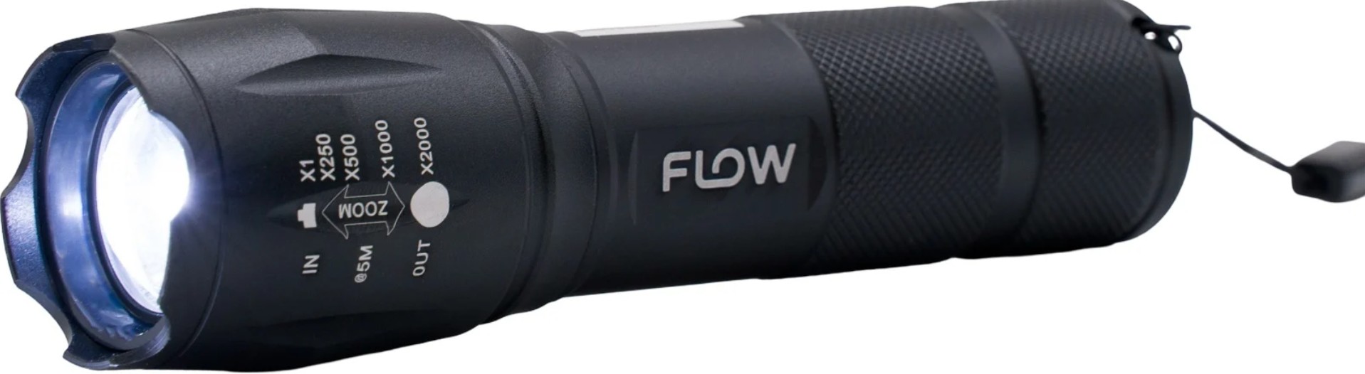 Lanterna LED aluminiu cu zoom si suport bicicleta, FLOW FB-T6G