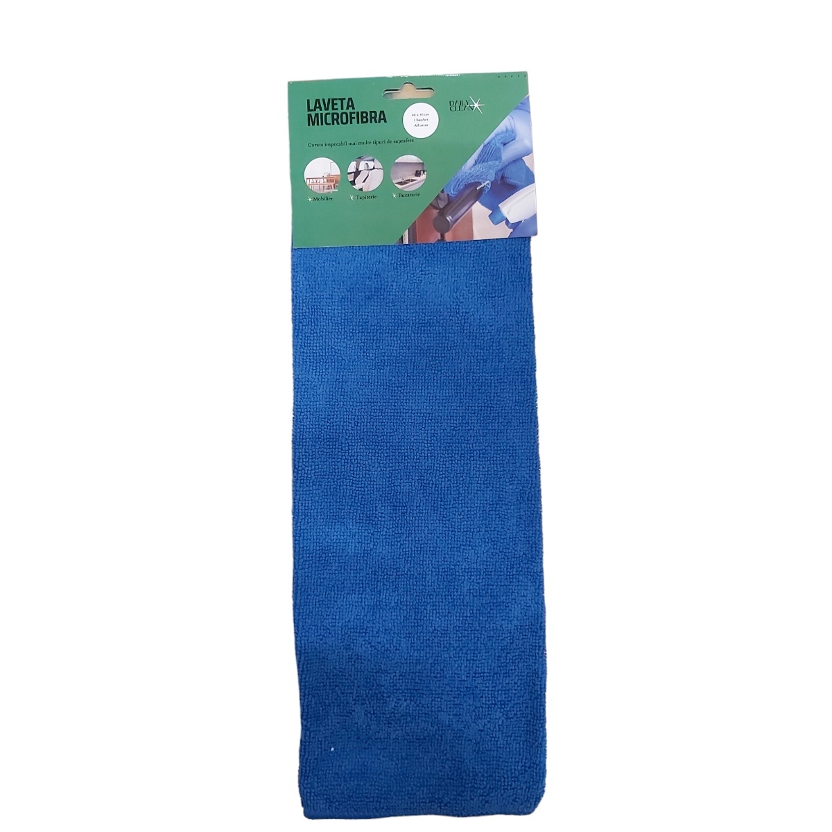 LAVETA MICROFIBRA ALBASTRU 40X40CM