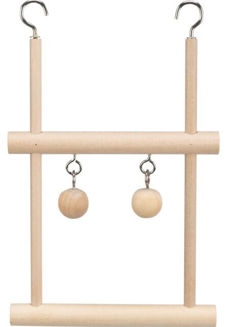 Leagan Trapez Dublu Pentru Pasari, Lemn,12x20 cm, 5822