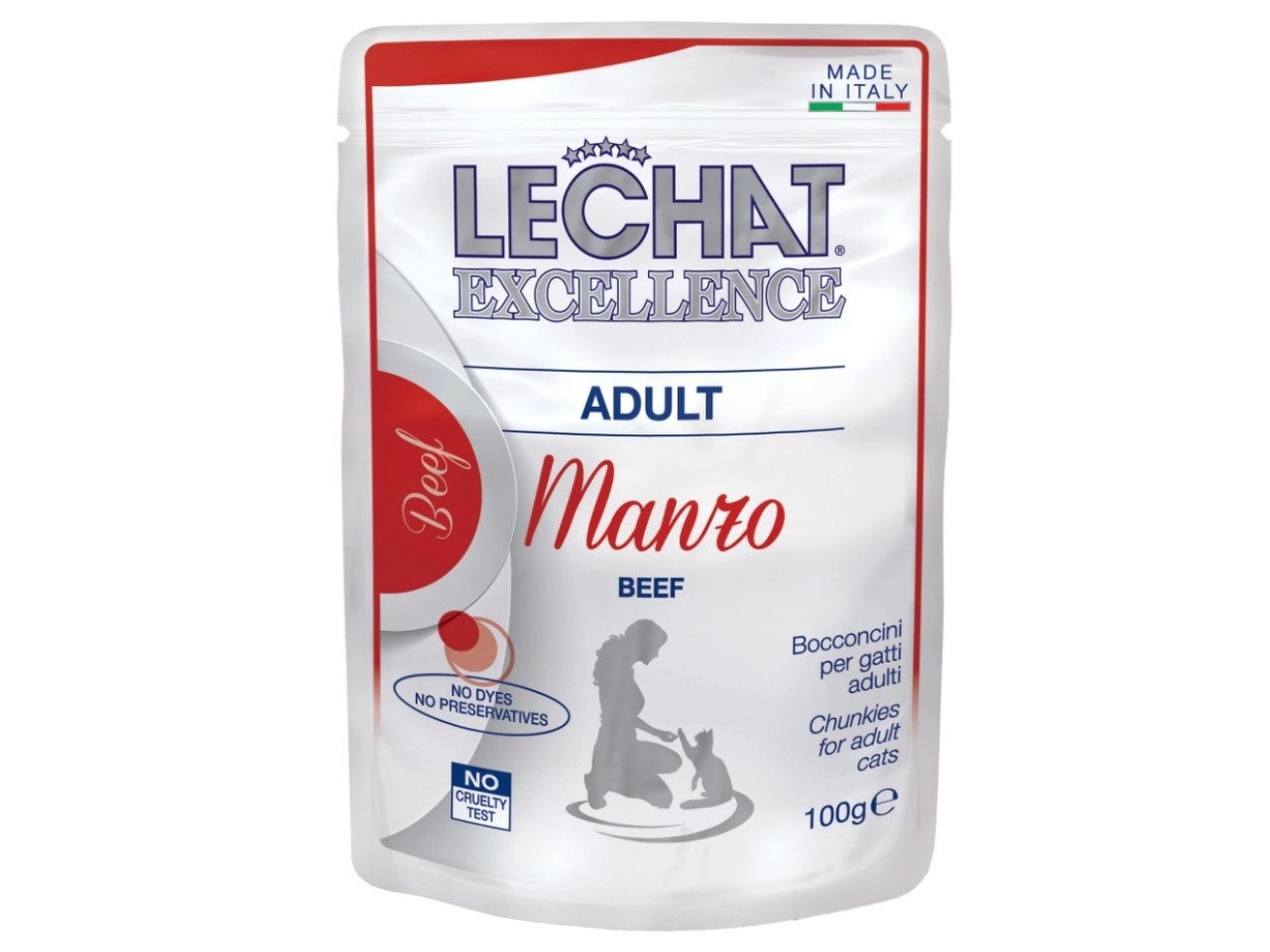 Monge Hrana Umeda Pentru Pisici, LeChat Excellence Adult, Cu Vita, 100 g