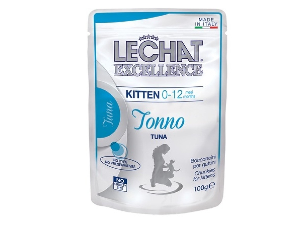 Monge Hrana Umeda Pentru Pisici, LeChat Excellence Kitten Junior, Cu Ton, 100 g