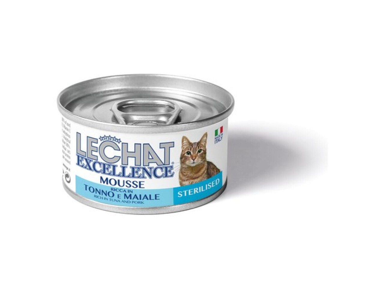 Monge Hrana Umeda Pentru Pisici, LeChat Excellence Steril, Mousse Cu Ton/Porc, 85 g