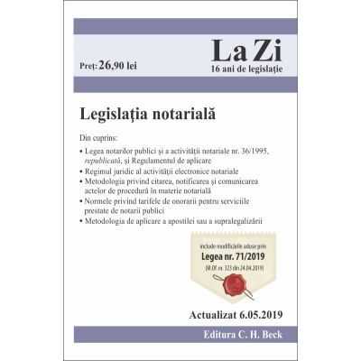 Legislatia notariala. Cod 688. Actualizat la 6. 05. 2019