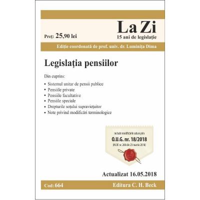 Legislatia pensiilor Act. 16. 05. 2018