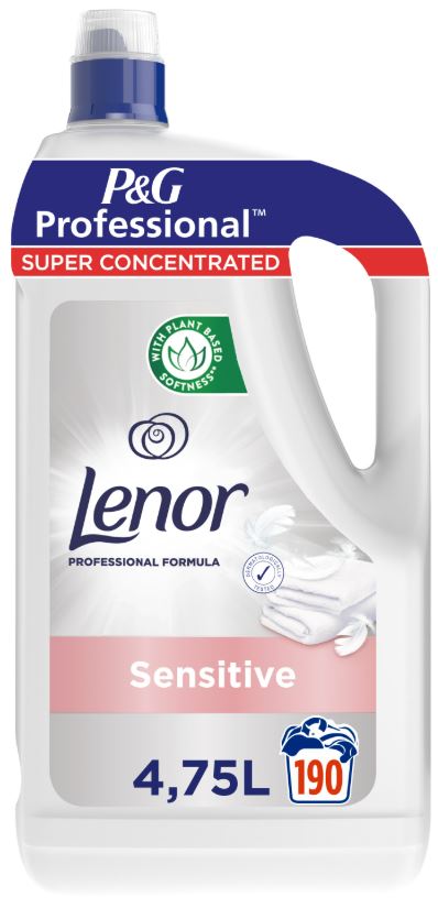 Balsam de rufe, Sensitive, extra catifelare, 4.75L, 190 spalari, Lenor
