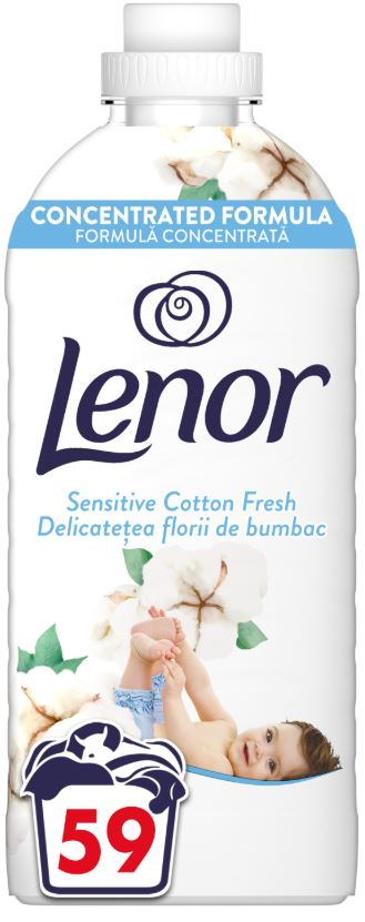Balsam de rufe, Sensitive Cotton Fresh, 1.239L, 59 spalari, Lenor