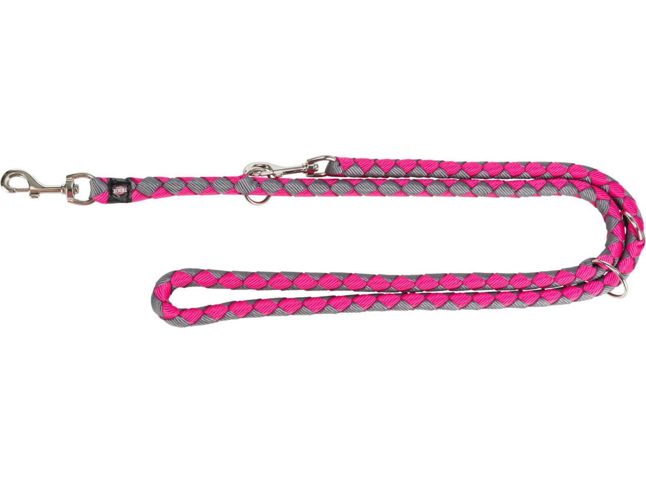 Trixie Lesa Cavo Coarda, Reglabila, L-XL: 2 m/18 mm, Fucsia/Grafit, 143611