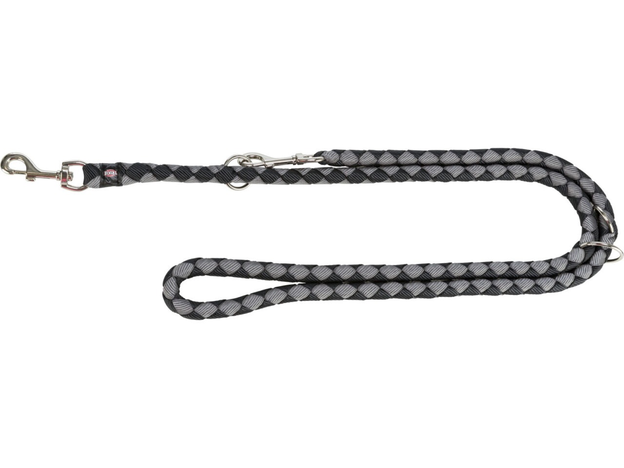 Trixie Lesa Cavo Coarda, Reglabila, S-M: 2 m/18 mm, Negru/Grafit, 14361