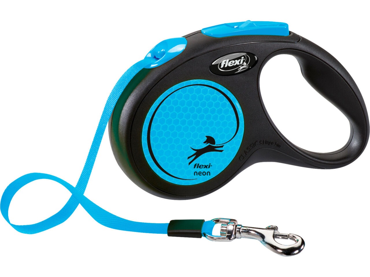 Flexi Lesa Neon, Banda, M: 5 m/25 kg, Albastru Neon, 209322