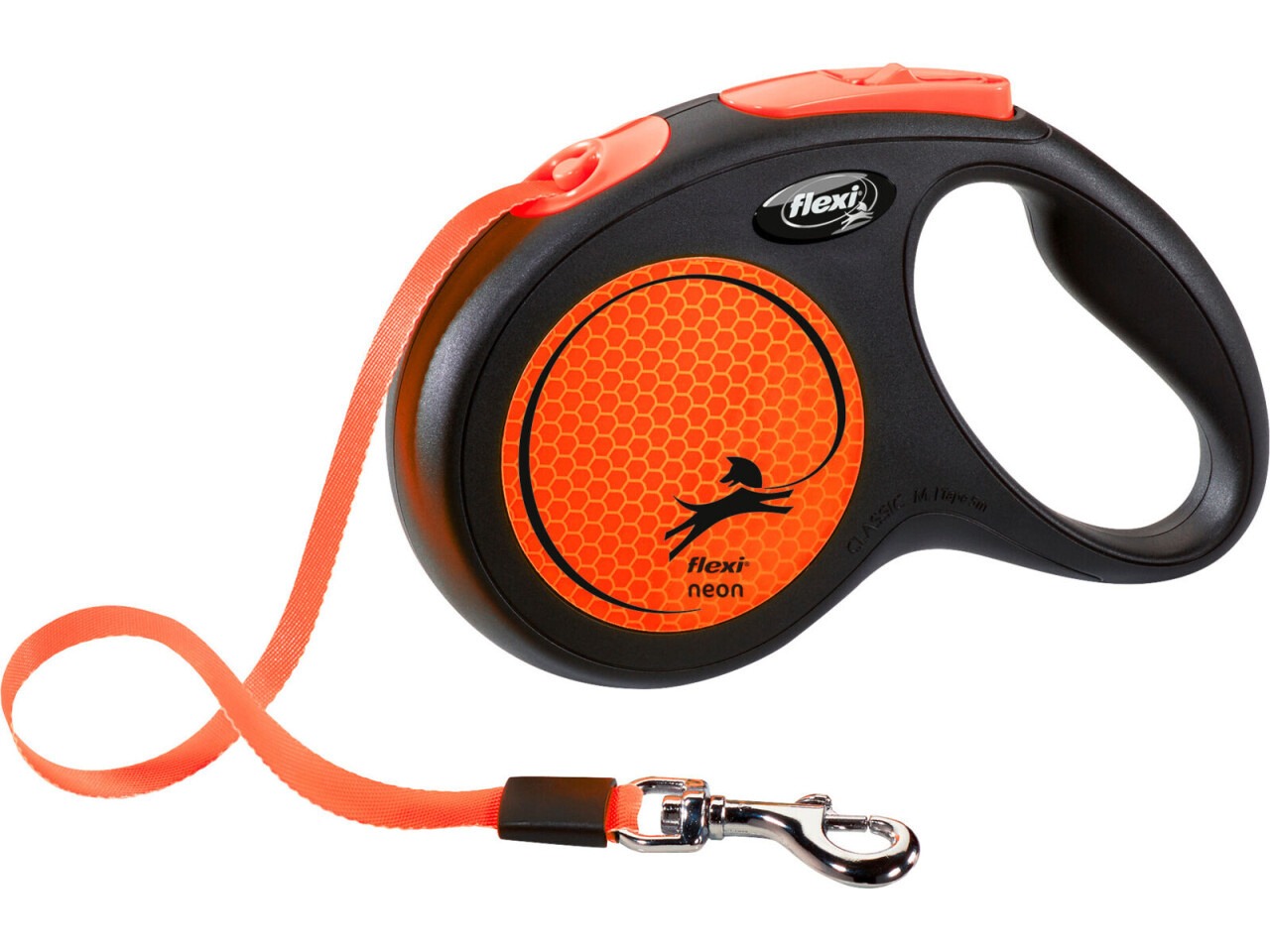 Flexi Lesa Neon, Banda, M: 5 m/25 kg, Portocaliu Neon, 209327