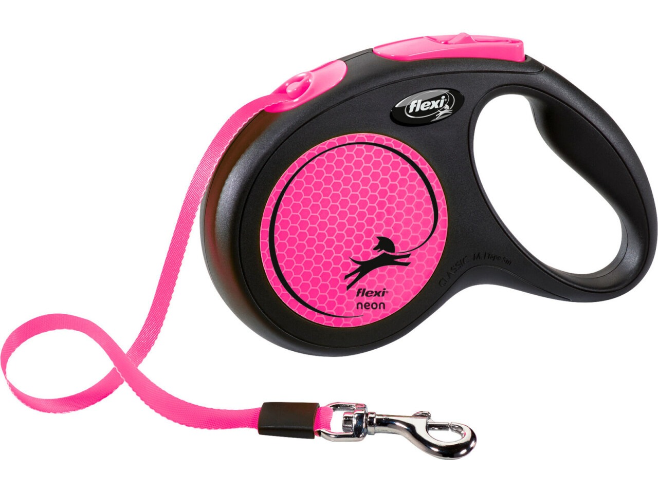Flexi Lesa Neon, Banda, M: 5 m/25 kg, Roz Neon, 209326