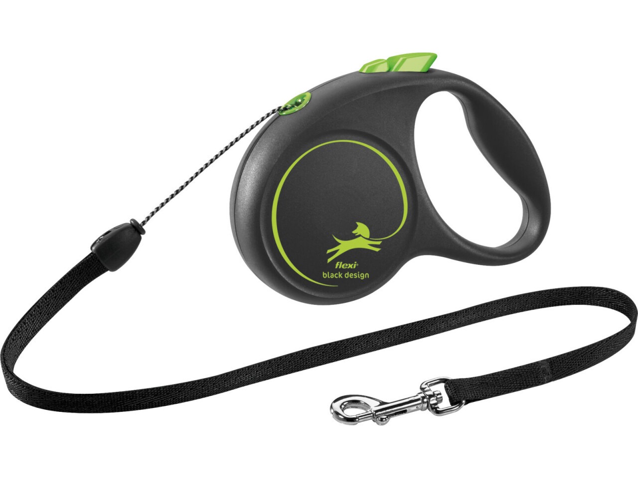 Flexi Lesa Black Design, Snur, S: 5 m/12 kg, Verde, 12254