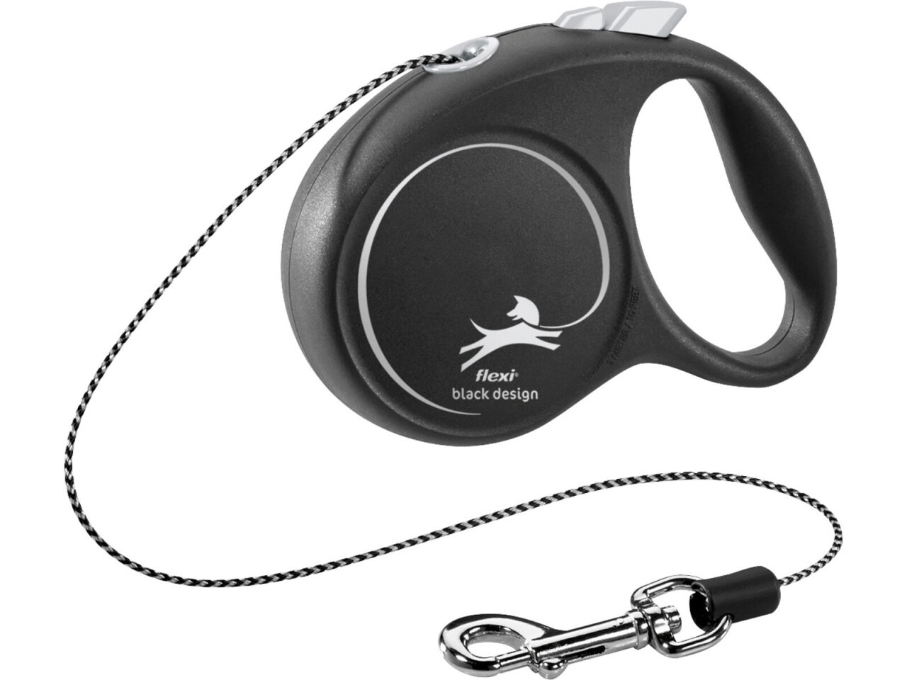 Flexi Lesa Black Design, Snur, XS: 3 m/8 kg, Negru, 12241