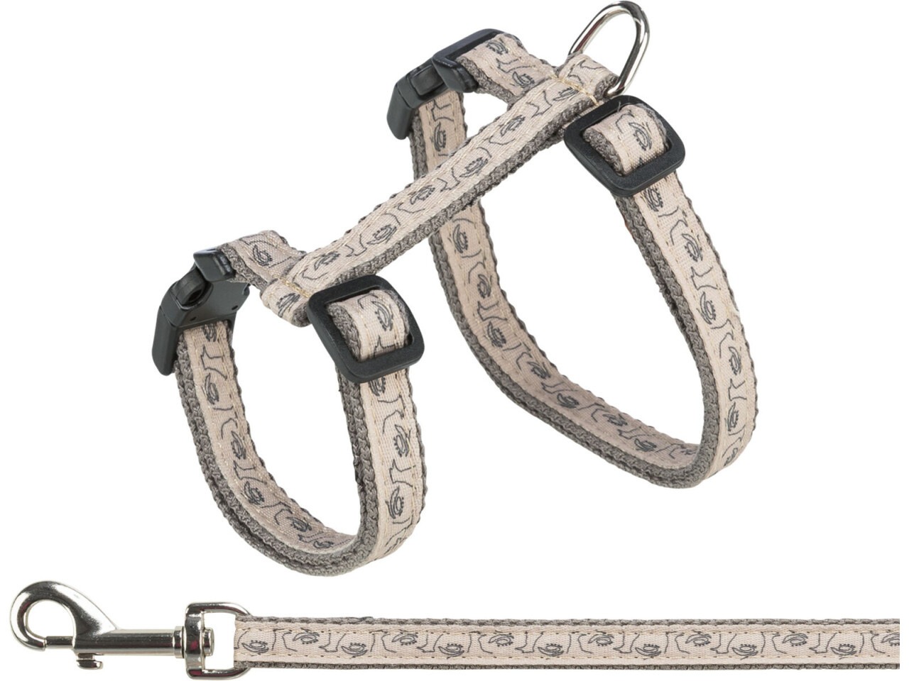 Trixie Ham Si Lesa Pentru Pisici, 27-45 cm/13 mm, 1.20 m, Gri/Bej, 41872